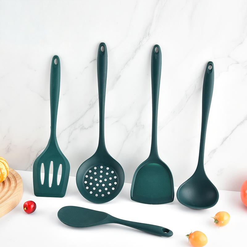 Kitchen Appliances Green - Ensemble d'ustensiles de cuisine en Silicone