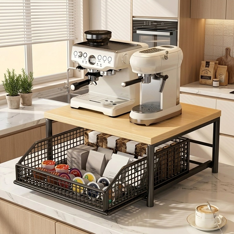 Étagère moderne pour micro-ond - Kitchen Appliances Countertop avis et prix